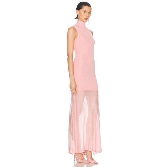 SER.O.YA Amine Knit Maxi Dress in Coral Blush XX-Small New Womens Knit Gown - Picture 3 of 16